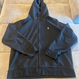 Polo Ralph Lauren Full Zip Hoodie Mens XL White Logo color black